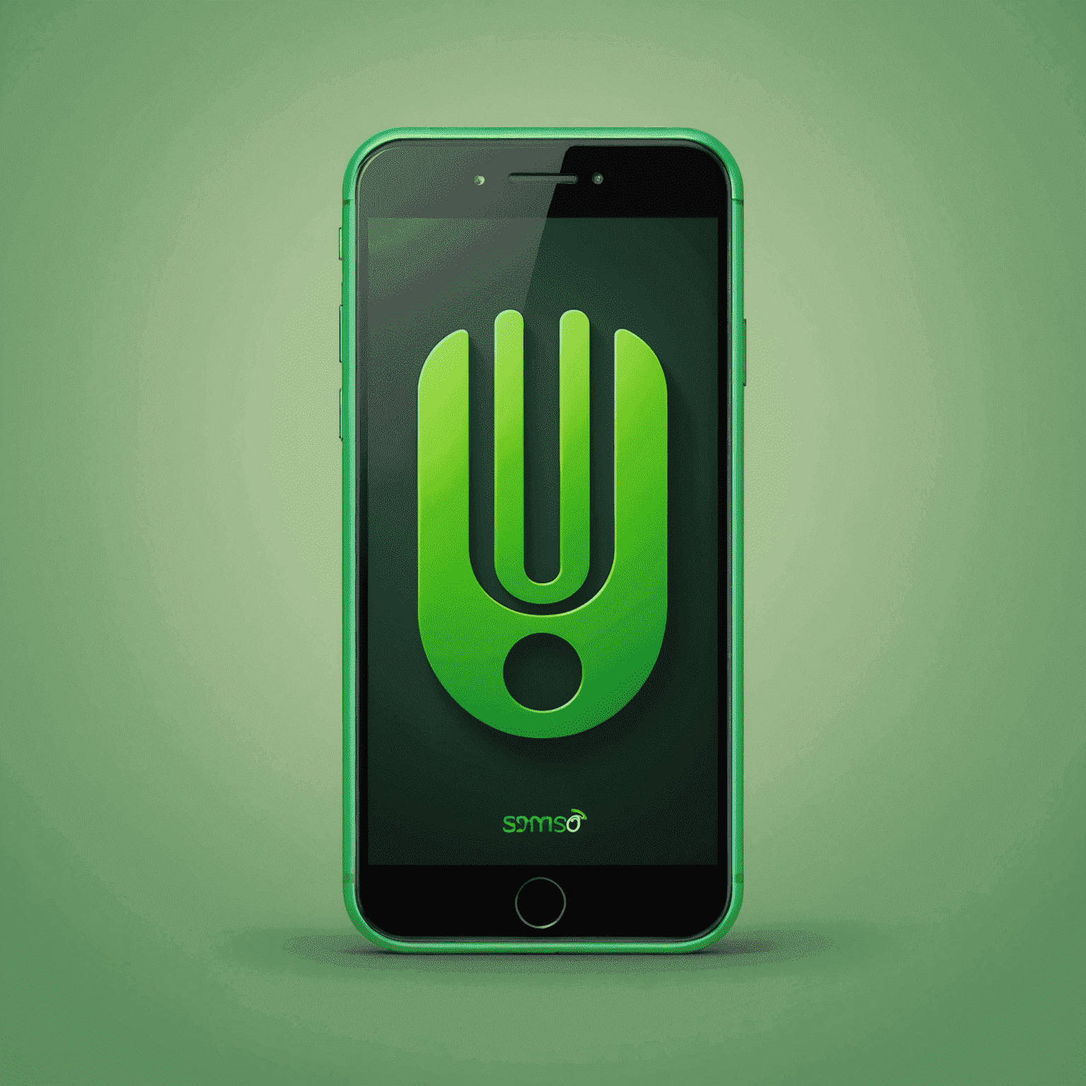 Green Mob logo featuring a stylized green mobile phone with signal bars