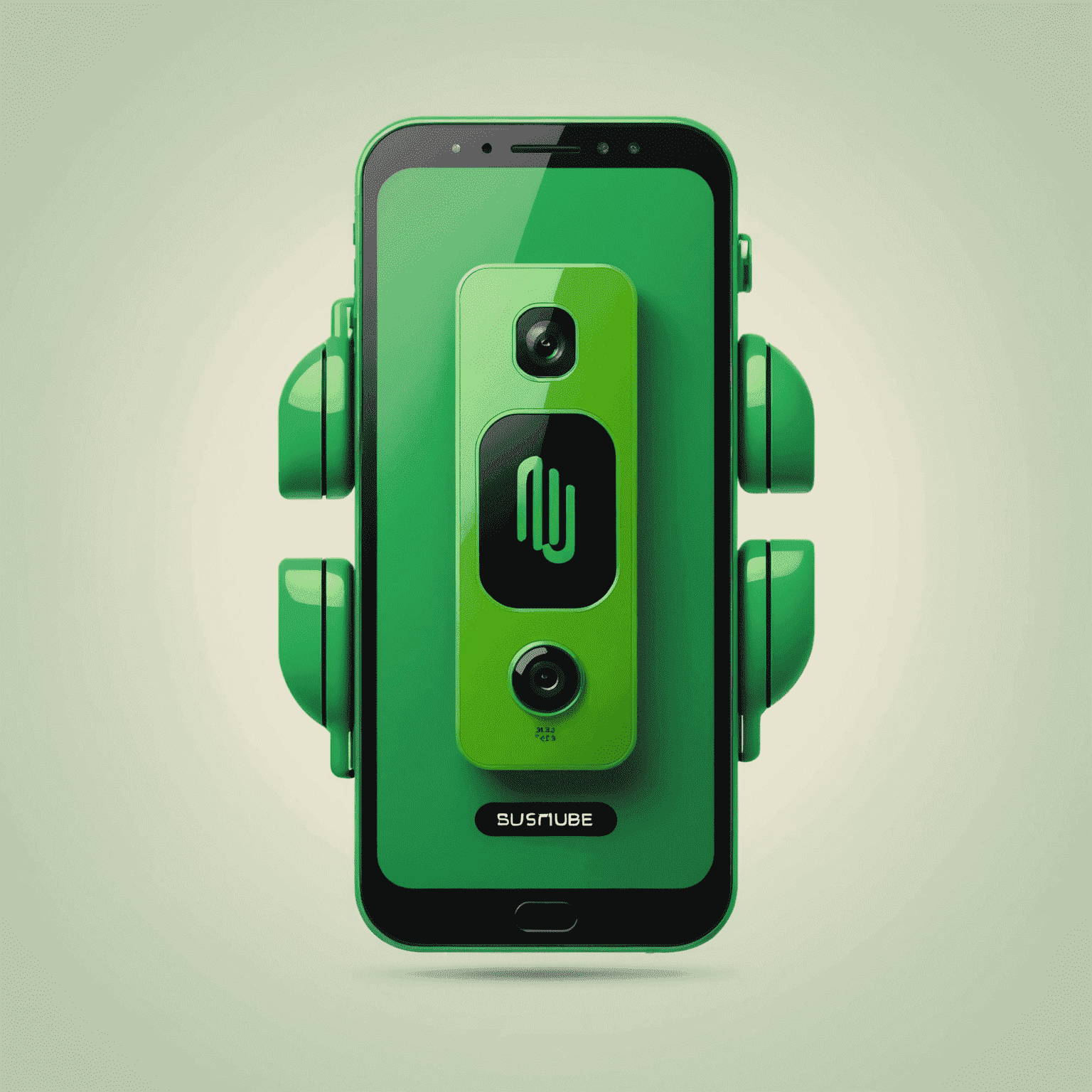 Green Mob logo featuring a stylized green mobile phone with signal bars