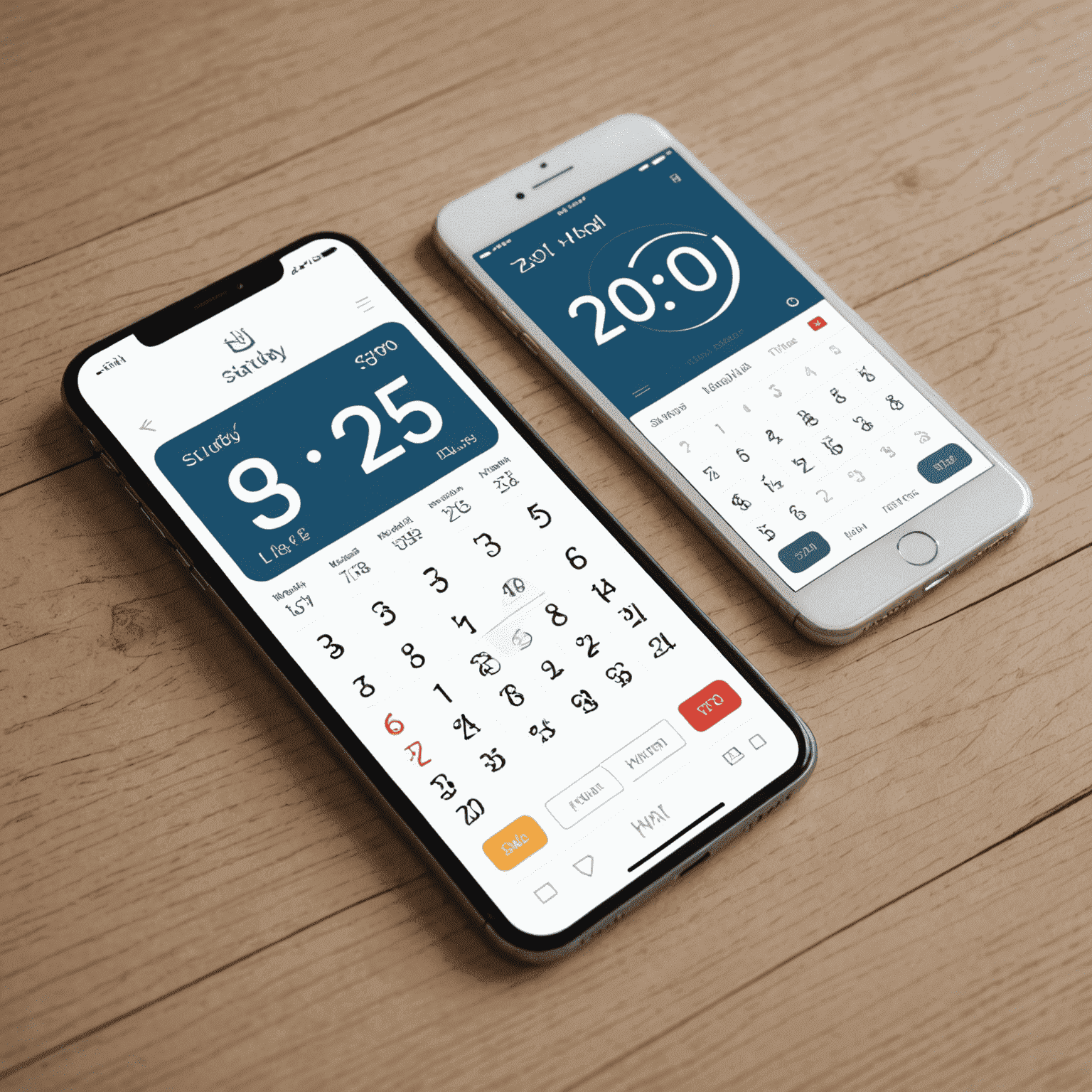 A calendar highlighting Saturday and Sunday with a mobile phone icon