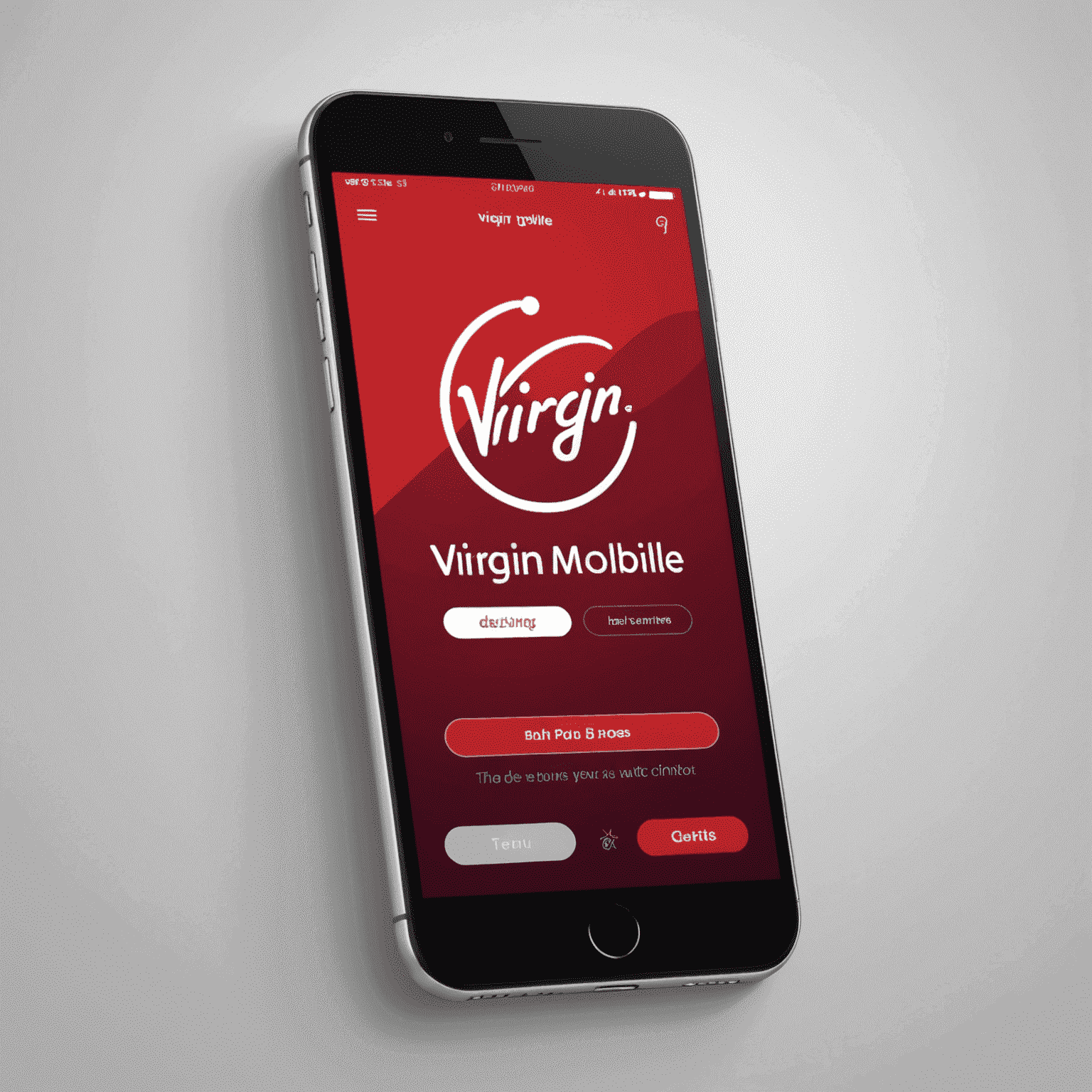 Virgin Mobile logo and app interface