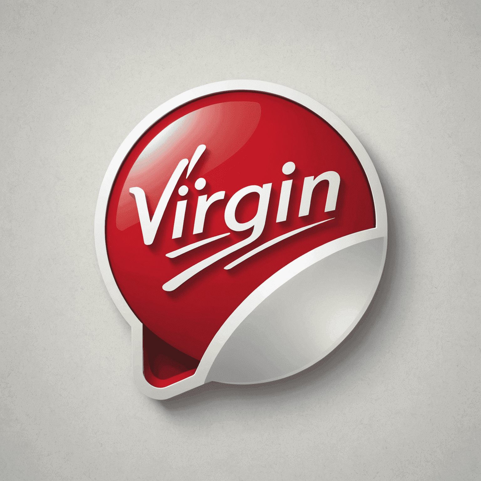 Virgin Mobile logo with red and white colors, featuring the Virgin brand symbol