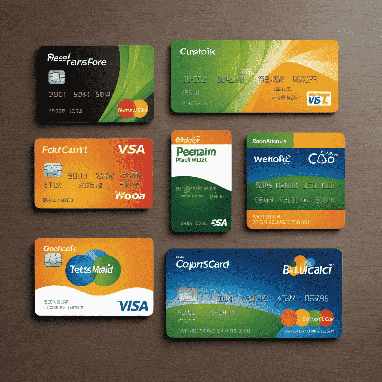 Various prepaid card designs